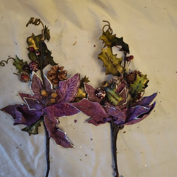 Lot of 3 Purple Decorative Artificial Floral Items - Picture 11 of 13